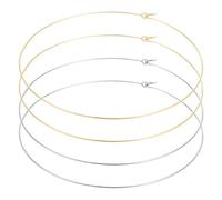 UNICRAFTALE 4 Stück 2 Farben 5.18 Zoll/13.15cm Drahtwickel Halsketten Für Frauen 304 Edelstahl Halsketten Goldene Offene Halsband Halskette Metall Schlichte Halsband Halskette Für Schmuckherstellung