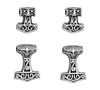 UNICRAFTALE 4 Stück Thorshammer Anhänger 20~29.5 mm Antik Silber Edelstahl Wikinger Thorshammer Knoten Charms Kraftvoller Schutz Amulett Halsketten Charms Für Die Schmuckherstellung