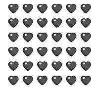 UNICRAFTALE 40 Stk 304 Edelstahl Charms Anhänger Stempeln Leeres Tag Kleine Liebes Herz Charm Rohlinge Anhänger Schwarz Mini Charm Armband Charm Anhänger Für Halsketten Schmuckherstellung 1 Mm Loch