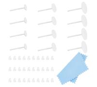 UNICRAFTALE 6 Paar 925 Sterlingsilber Ohrstecker Flache Ohrstecker Metall Blanke Ohrstecker Mit 30 Stück Ohrmuttern Für Die Herstellung von DIY Ohrringen Und Schmuckteilen