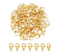 UNICRAFTALE 60 Stück 24 Karat Vergoldete Halskettenverschlüsse Karabinerverschluss Edelstahl Armbandverschlüsse 15mm Kettenverschlüsse Hakenende Schmuckverschlüsse Und Verschlüsse Für Armbändern