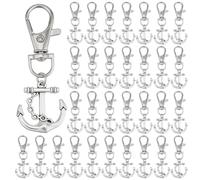 UNICRAFTALE 60 Stück Anker Schlüsselanhänger Antiksilberfarben Ozean Motiv 6.1cm 3D Metall Anker Schlüsselanhänger Gastgeschenke Für Hochzeiten Maritime Partygeschenke Souvenirs Geschenke