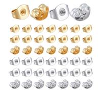 UNICRAFTALE 600 Stück 2 Farben Ohrmuttern Edelstahl Ohrringverschlüsse Mit Reibung Sichere Ohrverriegelung Schmuckzubehör Für Ohrstecker Damen Ohrringstopper