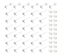 UNICRAFTALE 75 Paar Kugel-Post Ohrstecker Kit 304 Edelstahl Kugelpfosten Ohrringe 0,8 mm Pin Stud Befunde mit Schleife und Ohrmuttern 7,4 x 7,2 x 1,7 cm, Loch 2mm