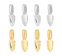UNICRAFTALE 8 Stück 2 Farben Edelstahl Anhängerschlaufe 23 mm Oval Flachen Pad Anhänger Verbindungs Zubehör Schmuck Bails Anhänger Aufhänger Für Die DIY Schmuckherstellung