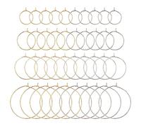 UNICRAFTALE 80pcs 4 Größen 15.5/20/25/35mm Weinglas Charms Ringe 304 Edelstahl DIY Creolen Ohrringe Golden Metall DIY Ohrringe Zubehör Für Frauen Ohrringe Selber Machen Schmuckherstellung Set 0.7mm