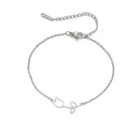 unift Armband Charm Tulpe für Frauen Edelstahl Dainty Elegante Tulpe Armbänder Blume Tulpe Schmuck Muttertagsgeschenke, Einheitsgröße, Edelstahl, Kein Edelstein