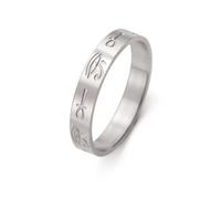 unift Auge des Horus Ankh Kreuz Ringe für Damen Edelstahl Anox Antike Ägypter Symbol Ankh Kreuz Auge des Horus Ringe Amulett Schutz Schmuck, Edelstahl, Kein Edelstein