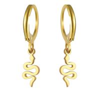UNIFT Schlangen-Ohrringe für Frauen aus Edelstahl im Gothic-Punk-Stil, zierliche, biegsame, flexible Schlangen-Anhänger-Ohrringe, Tier-Schmuck, Party-Geschenke (Gold 5)