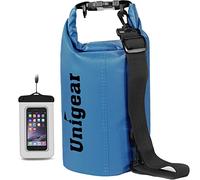 Unigear Dry Bag, 2L/5L/10L/20L/30L/40L/55L, wasserdichter Beutel wasserdichte Taschen Seesack Packsack mit Handytasche und Gurte für Boot und Kajak, Angeln, Rafting, Schwimmen, Camping und Snowboarden