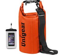Unigear Dry Bag, 2L/5L/10L/20L/30L/40L/55L, wasserdichter Beutel wasserdichte Taschen Seesack Packsack mit Handytasche und Gurte für Boot und Kajak, Angeln, Rafting, Schwimmen, Camping und Snowboarden