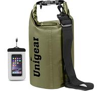 Unigear Dry Bag, 2L/5L/10L/20L/30L/40L/55L, wasserdichter Beutel wasserdichte Taschen Seesack Packsack mit Handytasche und Gurte für Boot und Kajak, Angeln, Rafting, Schwimmen, Camping und Snowboarden