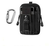 Unigear Taktische Hüfttaschen Herren, mit Aluminiumkarabiner, Gürteltasche Bauchtasche Handytasche Molle Tasche Multifunktional Outdoorsport, Kompakt und leicht, MEHRWEG