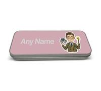 UNIGIFT Personalisiertes Geschenk - Männlicher Optiker Metall Federmäppchen Dose (Augenpflege Professionelles Design) Individuelle Namensnachricht - Optiker Abschluss Geburtstag Geschenkbox Organizer