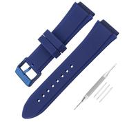 unilabo Gummi-Uhrenarmband, kompatibel mit Guess W0040G7 W0247G3 W0040G3, 45 mm, Silikonarmband, Ersatz für Damen und Herren, Blau