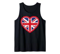 Union Jack Herz, I Love The United Kingdom, UK, England, Tank Top