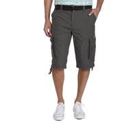 UNIONBAY Cordova Herren-Cargo-Shorts mit Gürtel, Größe L, Größen - grau - 56
