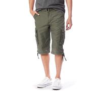 UNIONBAY Herren Cordova Cargo-Shorts mit Gürtel - Normale Größen Cargohose, Military, 52