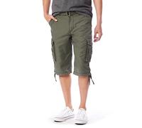 UNIONBAY Herren Cordova Cargo-Shorts mit Gürtel - Normale Größen Cargohose, Military, 58