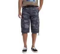 UNIONBAY Herren Cordova Cargo-Shorts mit Gürtel - Normale Größen Cargohose, Schwarz-Camo, 54 DE