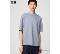 Uniqlo - Airism Baumwolle T-shirt (oversized, Rundhals) - Blau - L