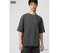 Uniqlo - Airism Baumwolle T-shirt (oversized, Rundhals) - Grau - 3XL