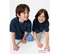 Uniqlo - Airism Baumwolle T-shirt (rundhals) - Dunkelblau - 9 - 10 Jahre (140 cm)