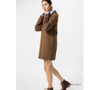 Uniqlo - Baumwolle Kleid (soft, Kapuze) - Braun - L
