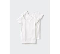 Uniqlo - Baumwolle T-shirt (2er-set, Gerippt) - Weiss - 12 - 18 Monate (80 cm)