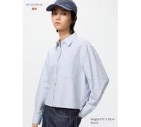 Uniqlo - Oxford Hemd (boxy, Kariert) - Blau - S