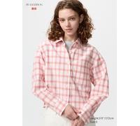 Uniqlo - Oxford Hemd (boxy, Kariert) - Rosa - M
