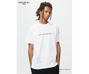 Uniqlo - Peace For All T-shirt (hideki Kuriyama) - Weiss - XL