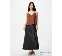 Uniqlo - Satinrock (lang) - Schwarz - XL