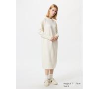 Uniqlo - Soufflé Yarn Strickkleid - Off White - M