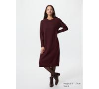 Uniqlo - Soufflé Yarn Strickkleid - Weinrot - L