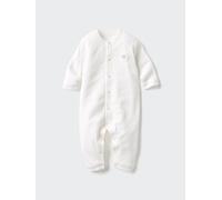 Uniqlo - Strampler (gerippt, Langarm) - Weiss - 0 - 3 Monate (50 cm)