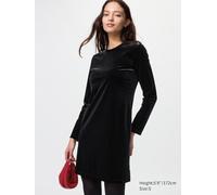 Uniqlo - Velours Kleid (soft) - Schwarz - XL