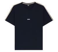T-Shirt BOSS "Unique", Damen, Gr. XL, dunkelblau 403, Jersey, Obermaterial: 95% Baumwolle, 5% Elasthan, regular fit, Rundhals, Shirts T-Shirt, aus elastischer Baumwolle mit Tape-Details, regular fit (