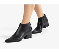 Unisa - Damen Lederstiefelette Jansen_F25 blackKeilabsatz Black - Gr. - EU 38