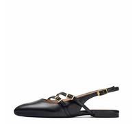unisa - Flache Slingbacks mit Schnalle schwarz - Gr. - 38