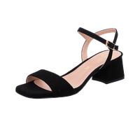 Unisa Kirk Black (schwarz) - elegante Sandale - Damenschuhe Sandalette / Sling, Schwarz, leder (wildleder), absatzhöhe: 50 mm für Damen, schwarz, Größe 41 EU