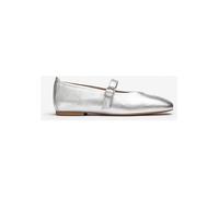 Unisa Leder-Spangenballerinas in Silber - Größe 38 | Damen Ballerinas