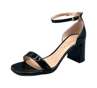 Unisa Sandaletten für Damen aus Italien, Spanien und Portugal für Damen, schwarz, Größe 37 EU