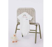 Unisex Baby Body mit Kragen & kurzen Ärmeln PETIT BATEAU weiß Gr. 62