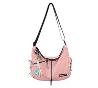 Unisex Casual Street Fashion Umhängetasche Nylon Reflektierend Reise Lässige Umhängetasche mit Reißverschluss für Hip Hop Enthusiasten Nylon Umhängetasche