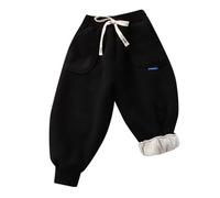 Unisex Cordhose Kinder Winter Thermohose Fleece Thermo Hose Weich Bequem Jogginghose mit Fleecefutter Kuschelhose Winterhose Elastische Taille Sporthose für Mädchen Jungen 1-9 Jahre