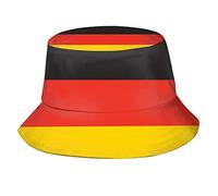 Unisex-Eimerhüte mit Deutschland-Flagge, verstaubare Fischerhüte für Outdoor, Sommer, Reisen, Wandern, Strand, für Männer und Frauen