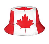 Unisex-Eimerhüte mit Kanada-Flagge, verstaubare Fischerhüte, Outdoor, Sommer, Reisen, Wandern, Strand, Kappen für Männer und Frauen