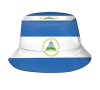 Unisex-Eimerhüte mit Nicaragua-Flagge, verstaubare Fischerhüte, Outdoor, Sommer, Reisen, Wandern, Strand, Kappen für Männer und Frauen