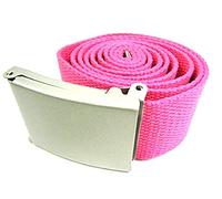Unisex Einfarbig Gurtband Leinengürtel 52" (Pink)